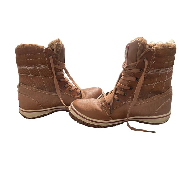 PAJAR Canada Trooper Boots Men Sz 10.5 Waterproof Winter snow boots Tan Brown - Picture 11 of 16